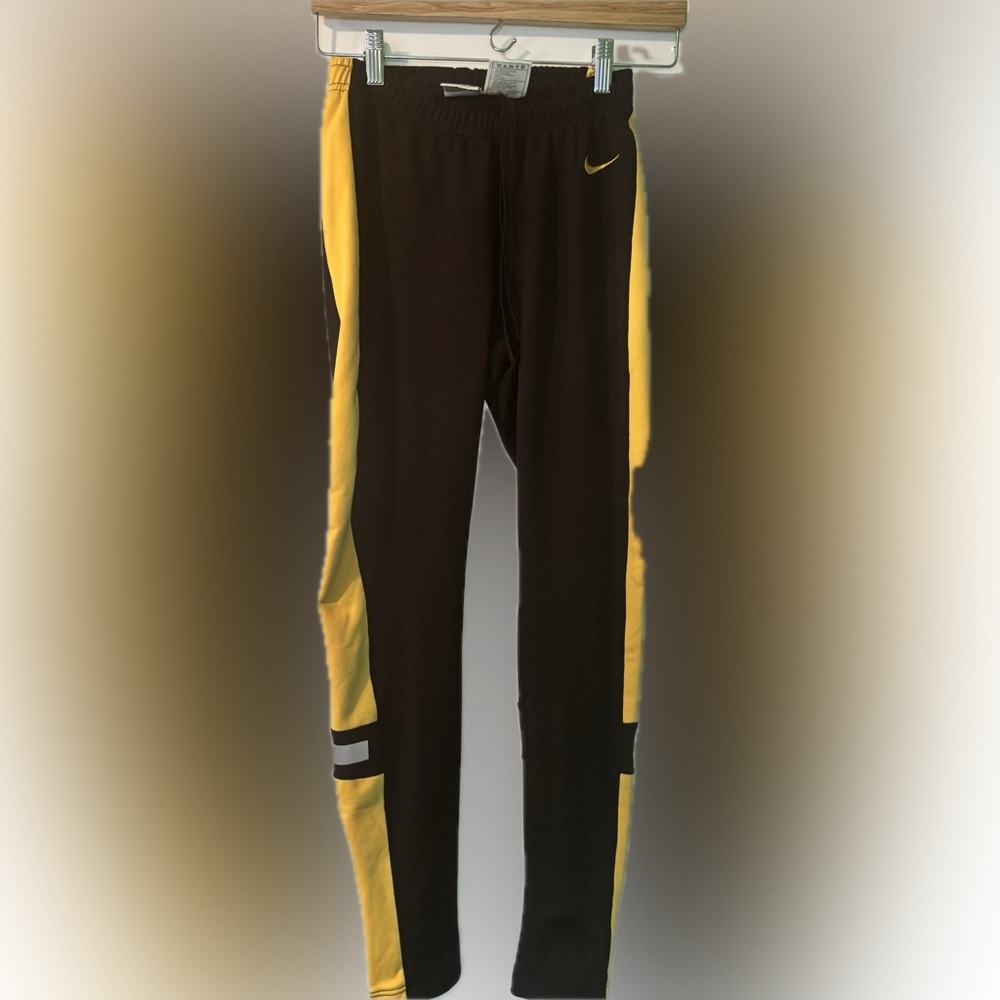 Vintage Nike Black & Yellow Running/Yoga/Athletic Pants never worn Women's SZ: S